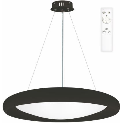 Top Light - LED Stmívatelný lustr na lanku SALERNO LED/60W/230V 3000-6500K pr. 60 cm černá + dálkové ovládání