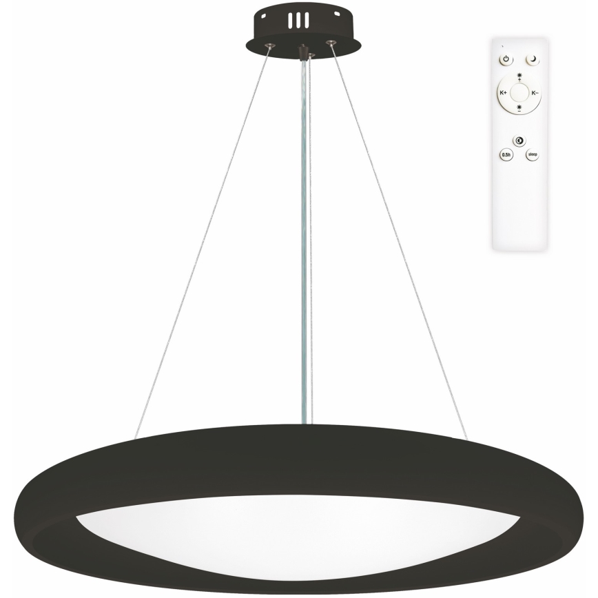 Top Light - LED Stmívatelný lustr na lanku SALERNO LED/60W/230V 3000-6500K pr. 60 cm černá + dálkové ovládání