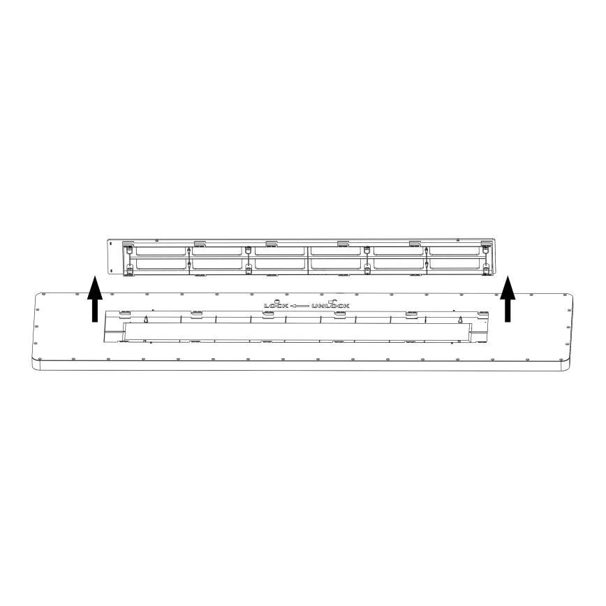 Top Light - LED Stmívatelný přisazený panel REVIT LED/70W/230V 3000-6500K 120x30 cm bílá + dálkové ovládání