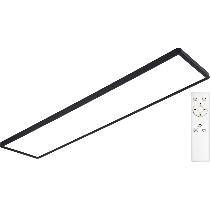 Top Light - LED Stmívatelný přisazený panel REVIT LED/70W/230V 3000-6500K 120x30 cm černá + dálkové ovládání