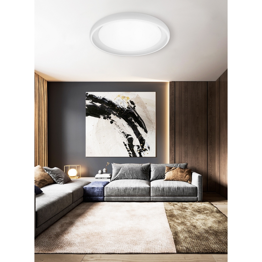 Top Light - LED Stmívatelné stropní svítidlo SALERNO LED/60W/230V 3000-6500K pr. 60 cm bílá + dálkové ovládání