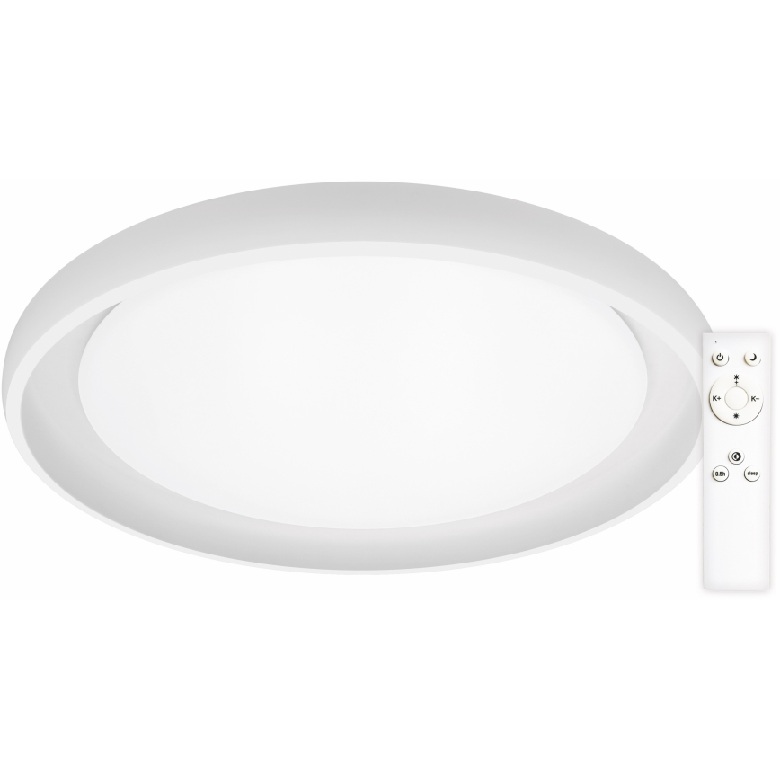 Top Light - LED Stmívatelné stropní svítidlo SALERNO LED/60W/230V 3000-6500K pr. 60 cm bílá + dálkové ovládání