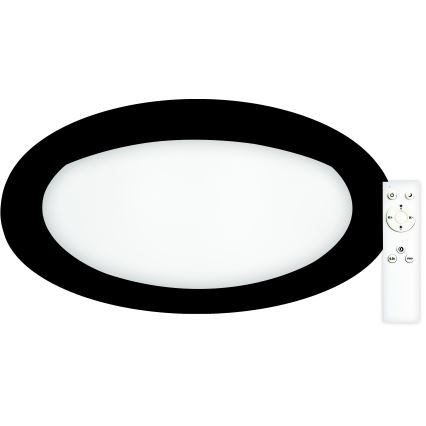 Top Light - LED Stmívatelné stropní svítidlo SALERNO LED/60W/230V 3000-6500K pr. 60 cm černá + dálkové ovládání