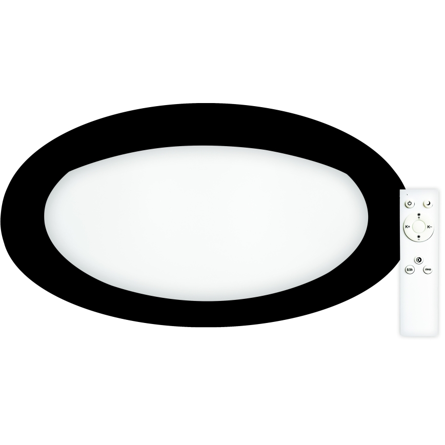 Top Light - LED Stmívatelné stropní svítidlo SALERNO LED/60W/230V 3000-6500K pr. 60 cm černá + dálkové ovládání