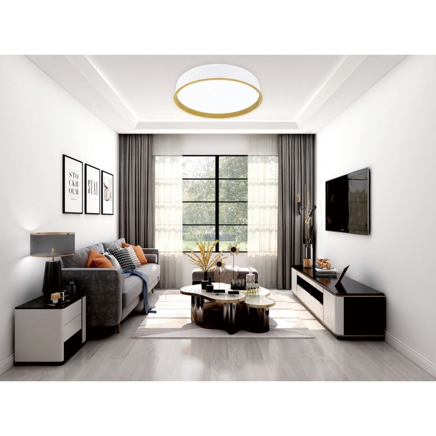 Top Light - LED Stmívatelné stropní svítidlo DEKOR LED/51W/230V pr. 40 cm 3000-6500K+ dálkové ovládání