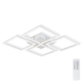 Top Light - LED Stmívatelný přisazený lustr RIVIERA 4xLED/16,25W/230V hranatý bílá + dálkové ovládání