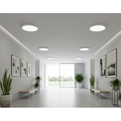 Top Light - LED Stropní svítidlo se senzorem pohybu REVIT LED/12/18/24W/230V 3000/4000/6500K pr. 30 cm bílá