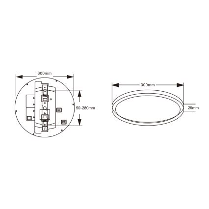 Top Light - LED Stropní svítidlo se senzorem pohybu REVIT LED/12/18/24W/230V 3000/4000/6500K pr. 30 cm bílá