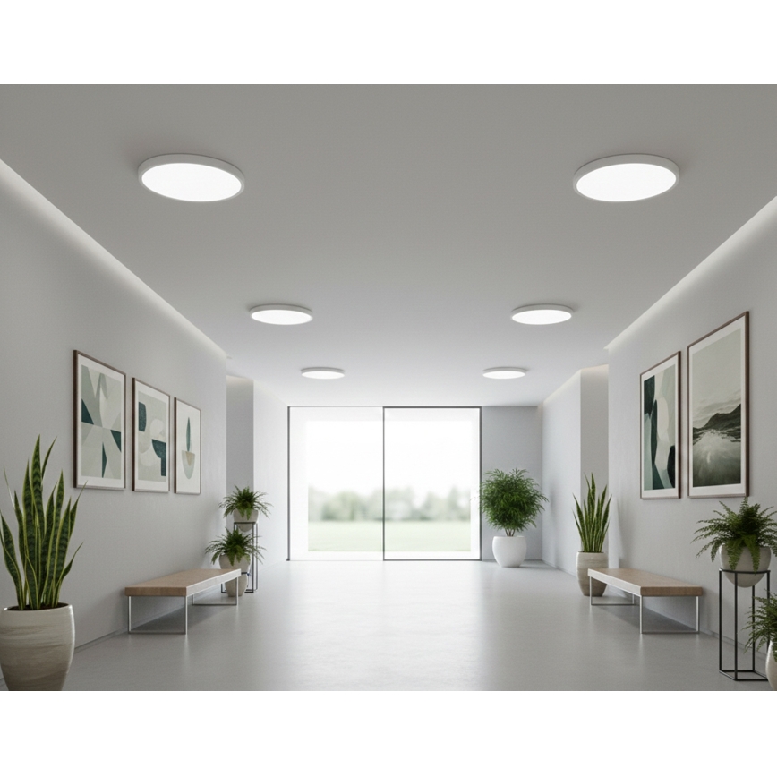 Top Light - LED Stropní svítidlo se senzorem pohybu REVIT LED/9/12/18W/230V 3000/4000/6500K pr. 23 cm bílá