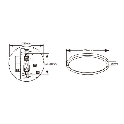 Top Light - LED Stropní svítidlo se senzorem pohybu REVIT LED/9/12/18W/230V 3000/4000/6500K pr. 23 cm bílá