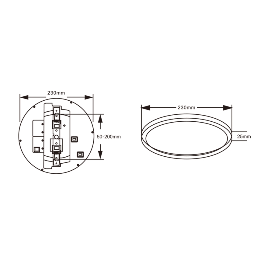 Top Light - LED Stropní svítidlo se senzorem pohybu REVIT LED/9/12/18W/230V 3000/4000/6500K pr. 23 cm bílá