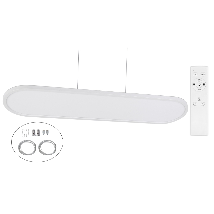 Top Light - LED Stmívatelné stropní přisazené závěsné svítidlo OVAL LED/36W/230V 3000-6500K bílá + dálkové ovládání