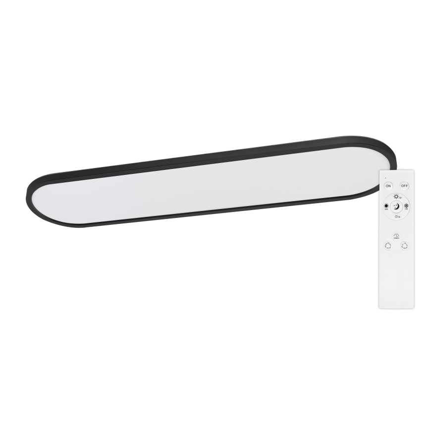 Top Light - LED Stmívatelné stropní přisazené závěsné svítidlo OVAL LED/36W/230V 3000-6500K černá + dálkové ovládání