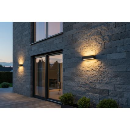 Top Light - LED Venkovní nástěnné svítidlo IMOLA LED/10W/230V 3000/4000/6000K IP54 17 cm černá