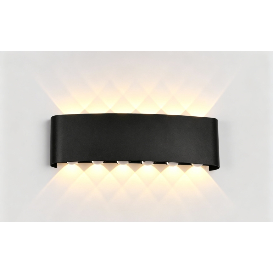 Top Light - LED Venkovní nástěnné svítidlo RAY LED/10W/230V 3000/4000/6500K IP54 černá