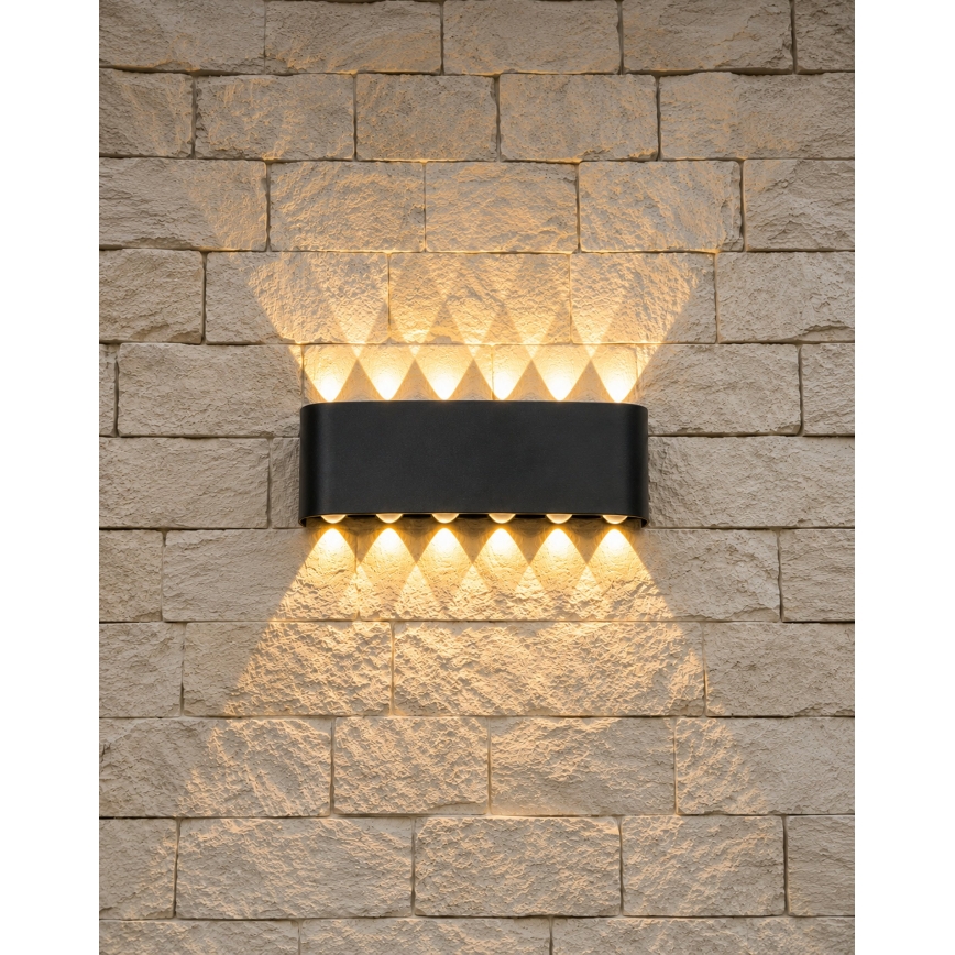 Top Light - LED Venkovní nástěnné svítidlo RAY LED/10W/230V 3000/4000/6500K IP54 černá