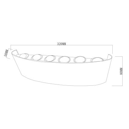 Top Light - LED Venkovní nástěnné svítidlo RAY LED/10W/230V 3000/4000/6500K IP54 černá
