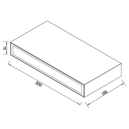 Top Light - LED Venkovní nástěnné svítidlo OBLIGO LED/12W/230V IP65 bílá