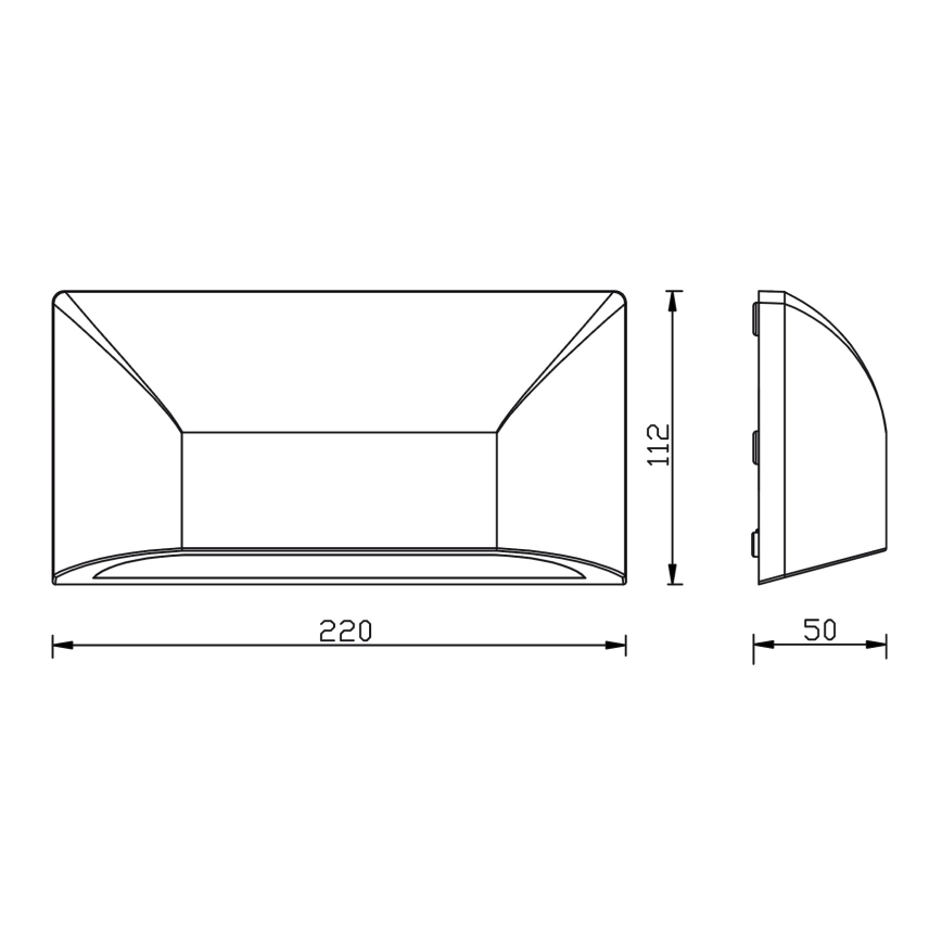 Top Light - LED Venkovní nástěnné svítidlo LED/6W/230V IP65