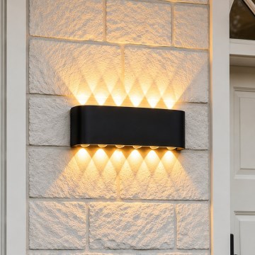 Top Light - LED Venkovní nástěnné svítidlo RAY LED/10W/230V 3000/4000/6500K IP54 černá