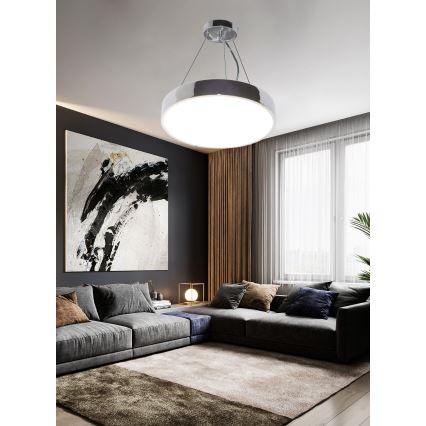 Top Light Metal 40CRZ RC - LED Stmívatelný lustr na lanku METAL LED/51W/230V lesklý chrom + dálkové ovládání