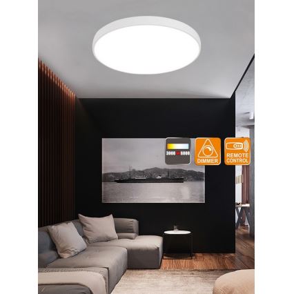 Top Light Metal 60B RC - LED Stmívatelné stropní svítidlo s dálkovým ovládáním METAL LED/60W/230V