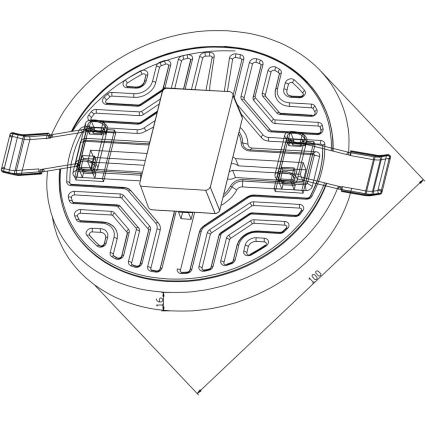 Top Light POLAR K 10 - LED Podhledové stropní svítidlo POLAR LED/10W/230V