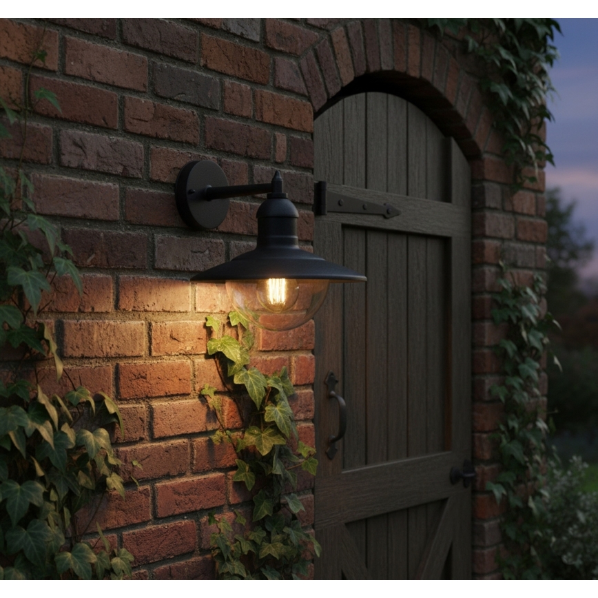 Top Light - Venkovní nástěnné svítidlo VERONA 1xE27/12W/230V IP44 černá