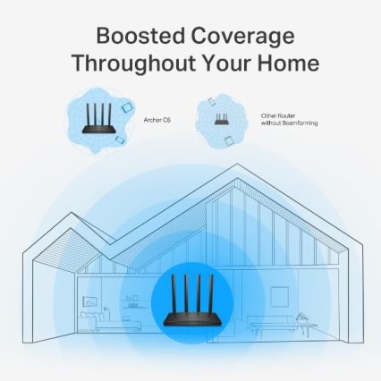 TP-Link - Bezdrátový gigabitový MU-MIMO router Archer C6 V3.2 Wi-Fi