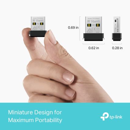 TP-Link - Bezdrátový Wi-Fi 6 USB nano adaptér Archer TX1U Nano