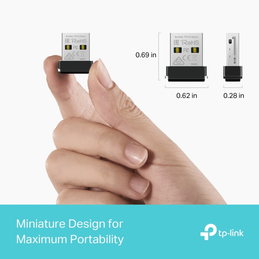 TP-Link - Bezdrátový Wi-Fi 6 USB nano adaptér