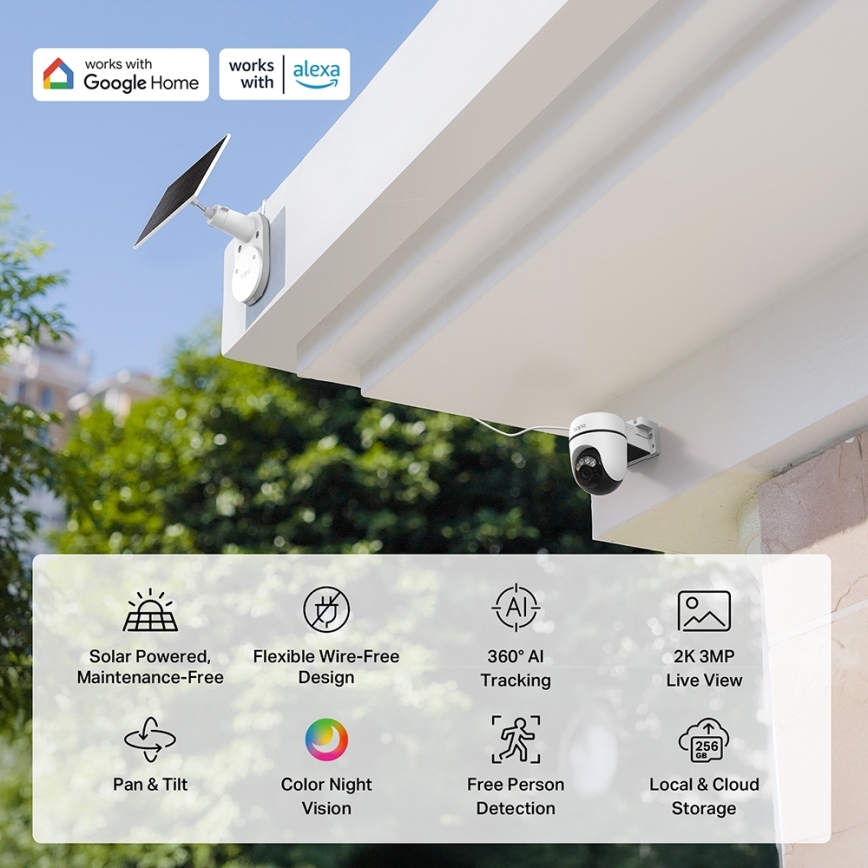 TP-Link - Chytrá solární kamera 5V IP65