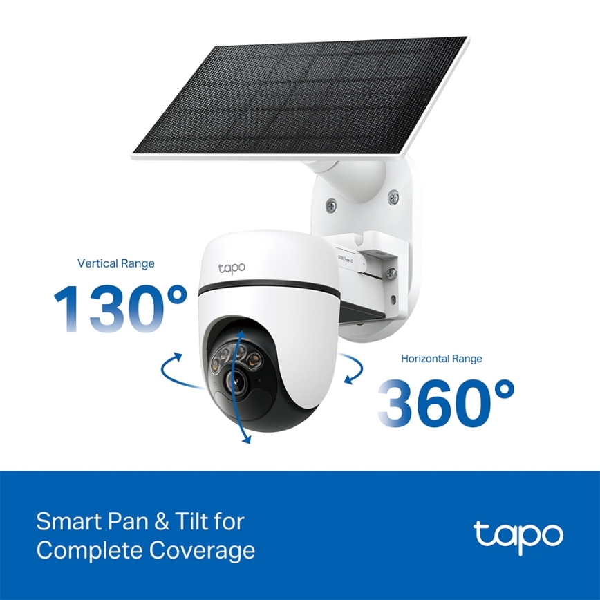 TP-Link - Chytrá solární kamera 5V IP65 Wi-Fi