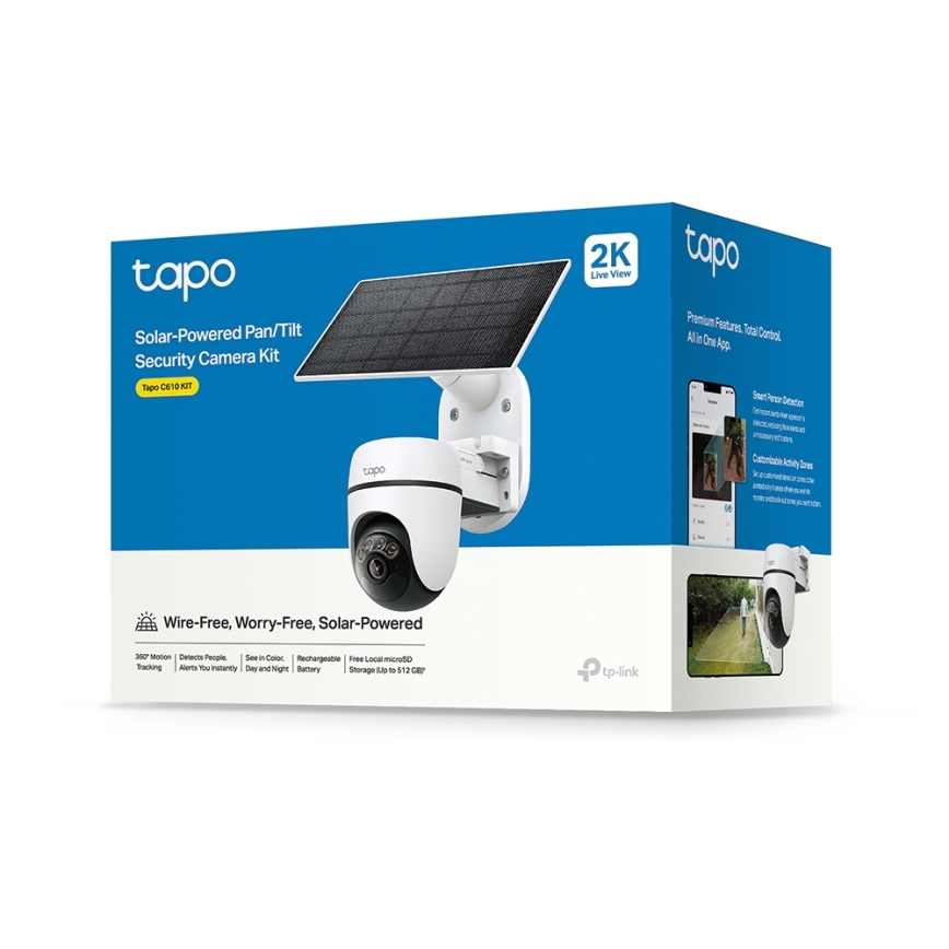TP-Link - Chytrá solární kamera 5V IP65 Wi-Fi