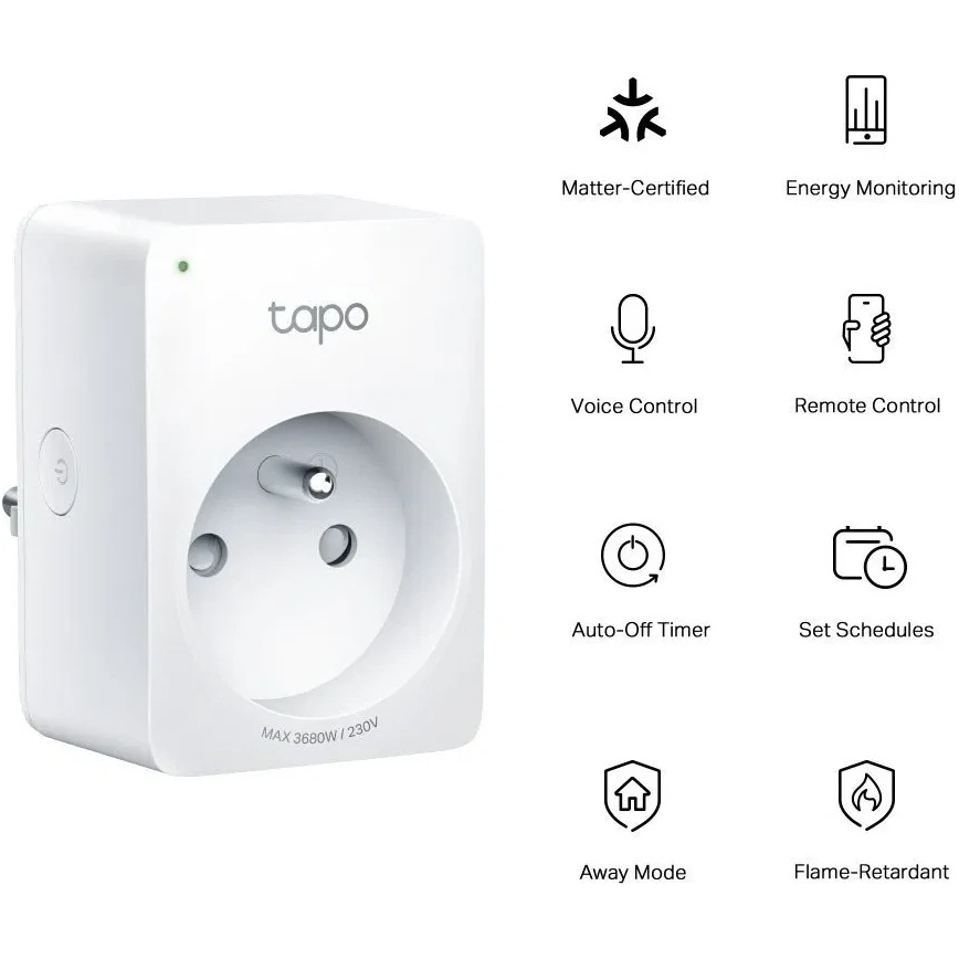 TP-Link - Chytrá zásuvka E MATTER 3680W Wi-Fi