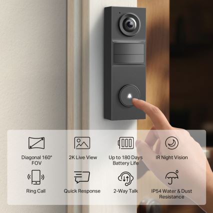TP-Link - Chytrý mini video zvonek Wi-Fi