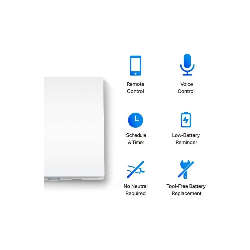 TP-Link - Chytrý světelný vypínač 2xAAA