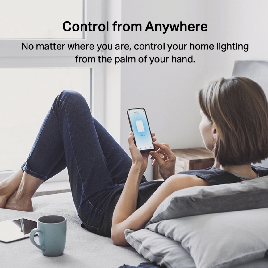 TP-Link - Chytrý světelný vypínač dvoutlačítkový 2xAAA Wi-Fi
