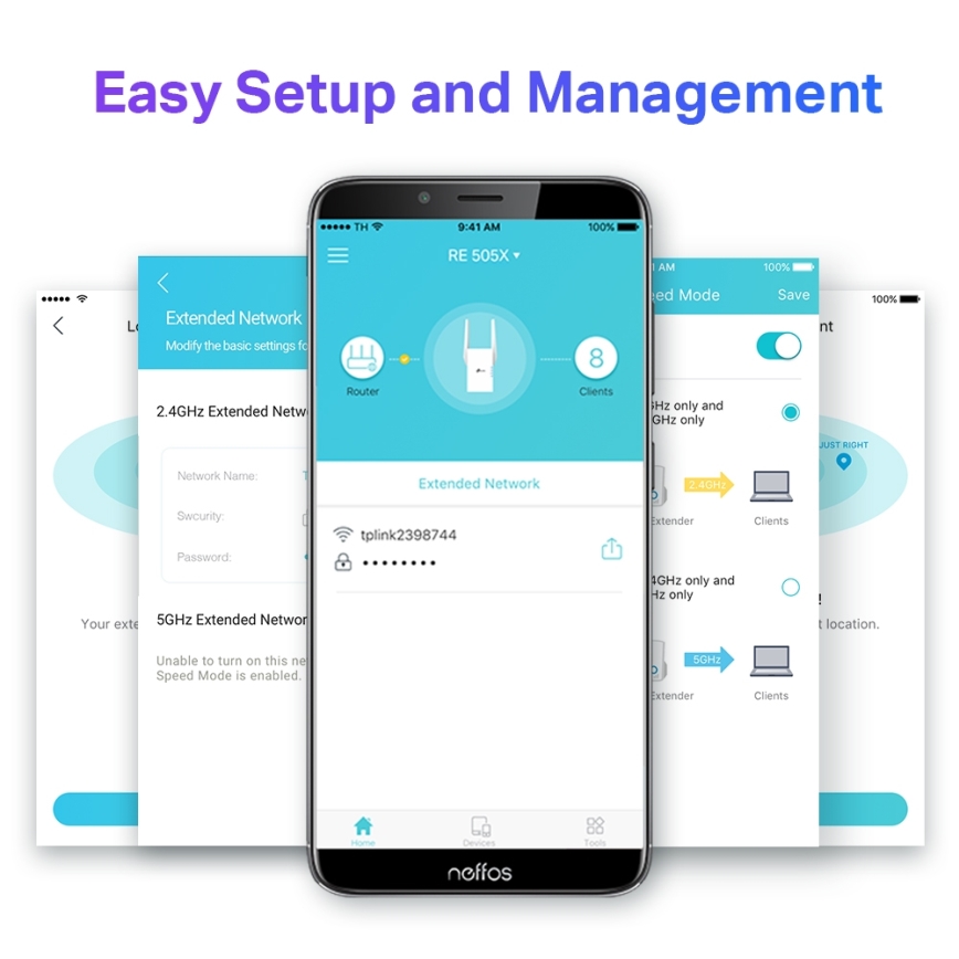 TP-Link - Dvoupásmový Wi-Fi 6 Extender RE505X