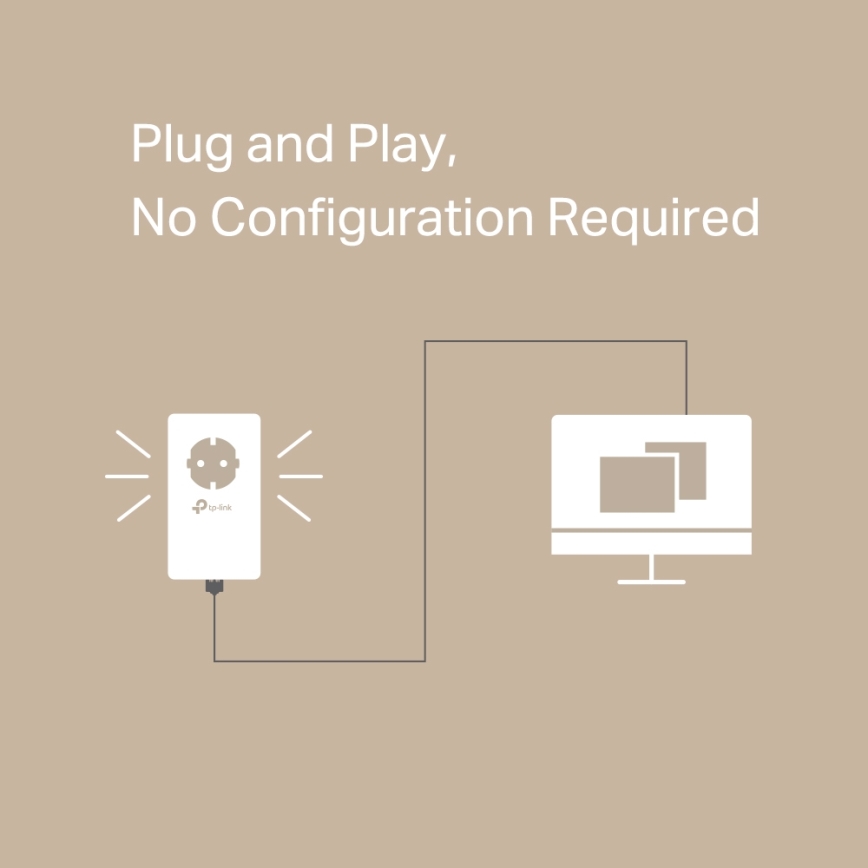 TP-Link - Gigabit Pass-through Powerline Starter Kit