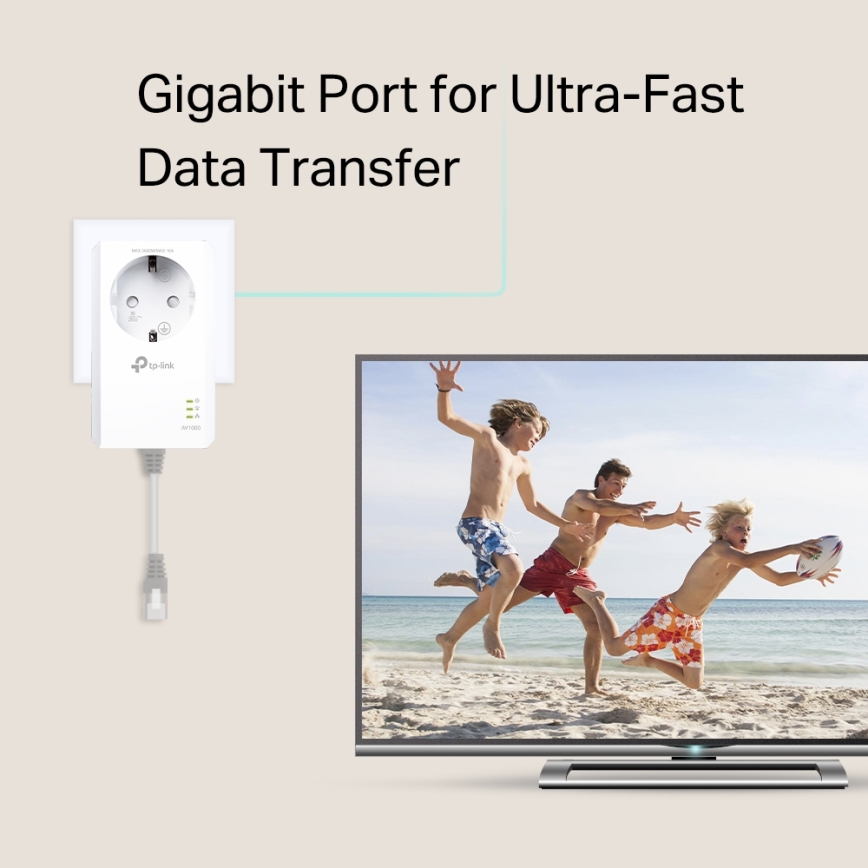 TP-Link - Gigabitová průchozí Powerline sada Wi-Fi