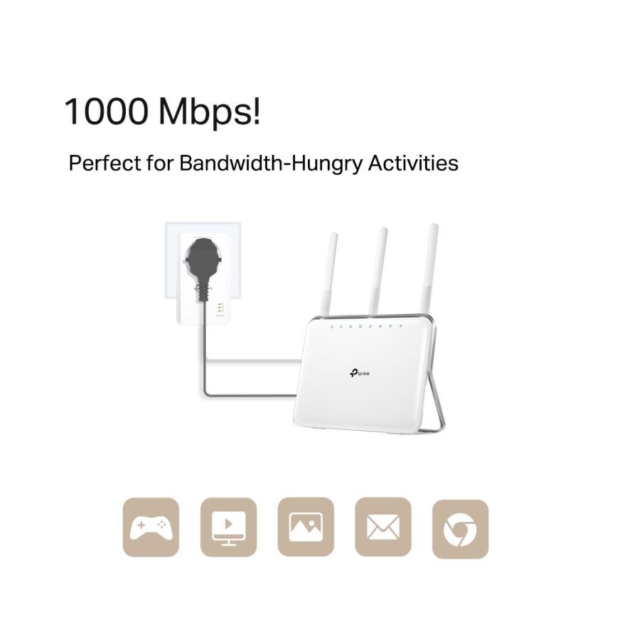 TP-Link - Gigabitová průchozí Powerline sada Wi-Fi