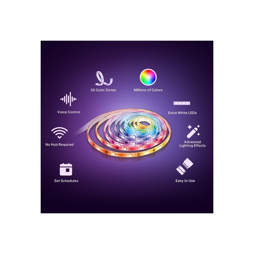 TP-Link - LED RGBW Stmívatelný pásek 5 m LED/13W/230V Wi-Fi