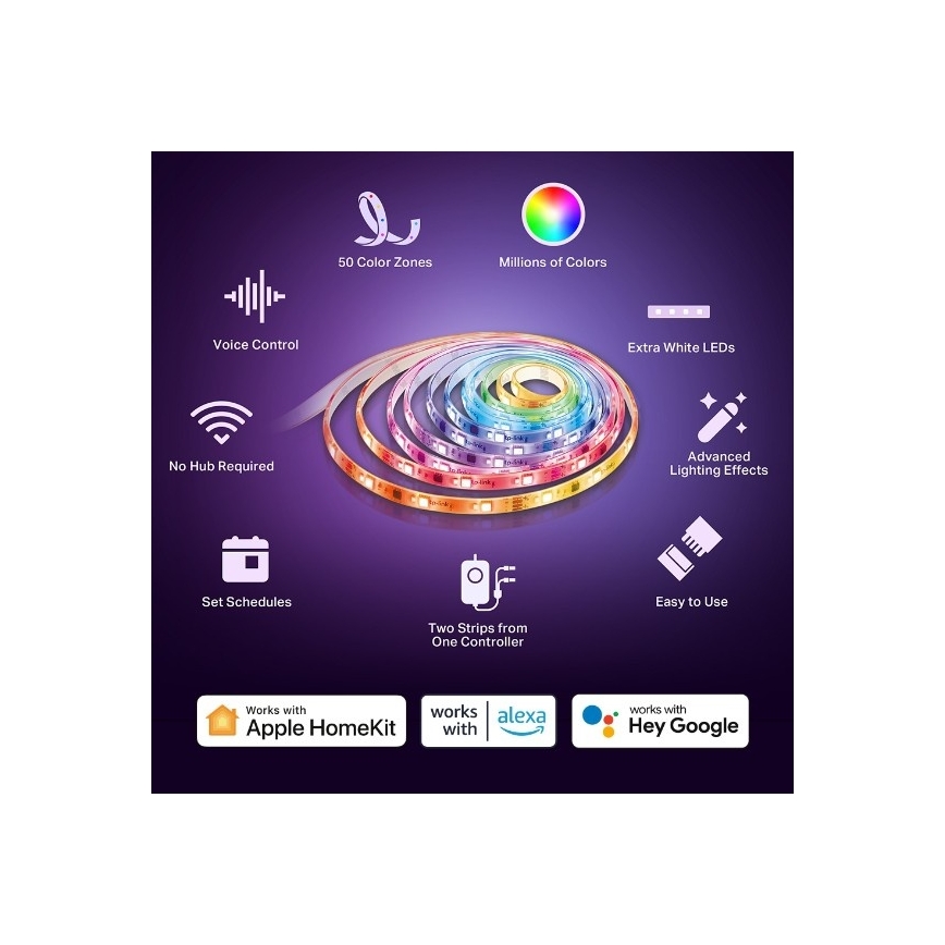 TP-Link - LED RGBW Stmívatelný pásek 5 m LED/24W/230V Wi-Fi