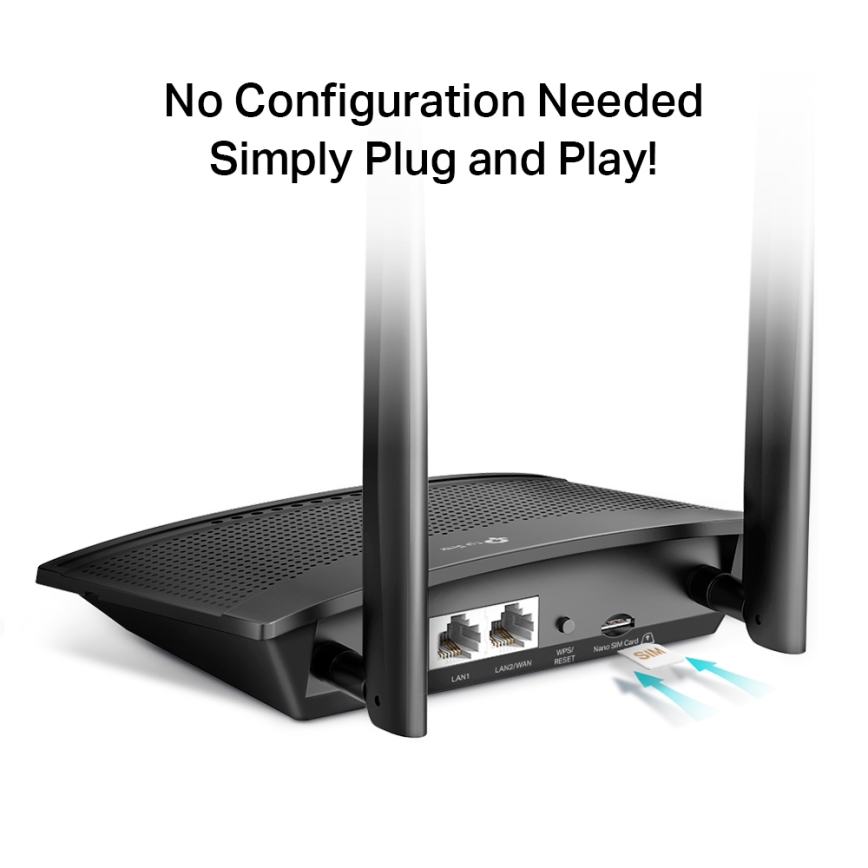 TP-Link - Router 300Mbps Wireless N 4G LTE TL-MR100 Wi-Fi