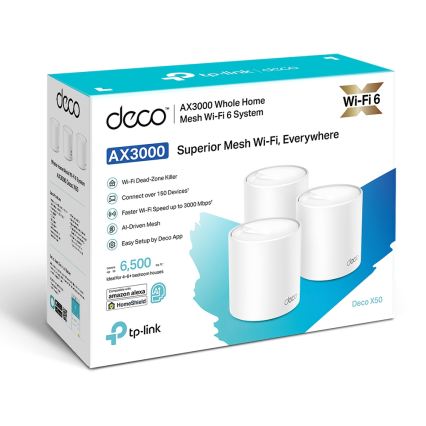 TP-Link - SADA 3x Wi-Fi 6 mesh systém pro celou domácnost Deco X50