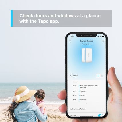 TP-Link - Smart kontaktní senzor 1xCR2032 Wi-Fi
