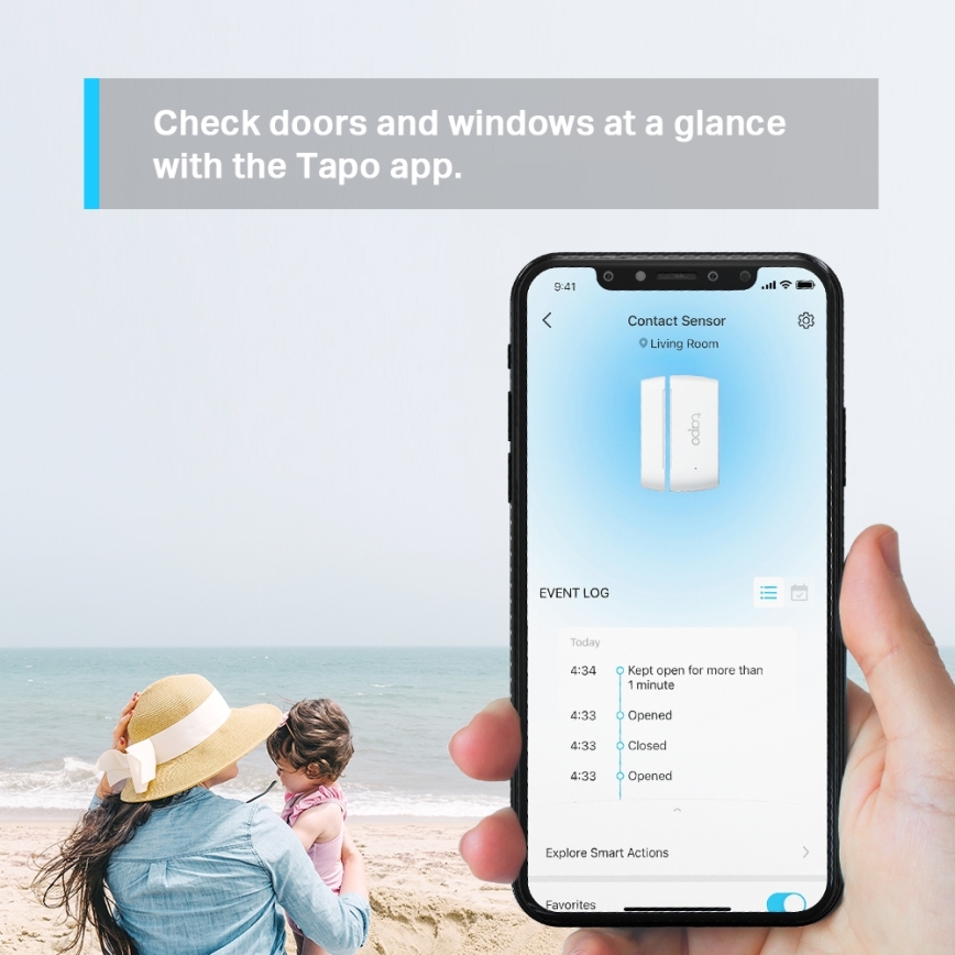TP-Link - Smart kontaktní senzor 1xCR2032 Wi-Fi