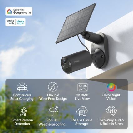 TP-Link - Venkovní solární kamera se senzorem IP65 Wi-Fi