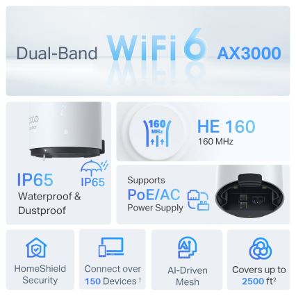 TP-Link - Venkovní/vnitřní mesh systém s Wi-Fi 6